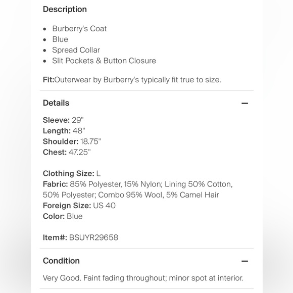 Burberry Men’s lined navy trench coat US40 - Picture 2 of 7